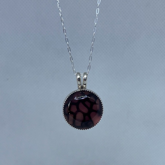 17Ct Dragon Vein Agate Pendant Handmade - Picture 4 of 4